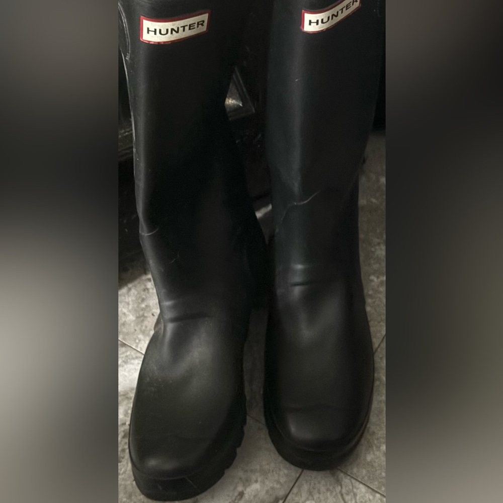 Hunter Classic Black Knee-High Boots fits us 10 - Picture 2 of 6